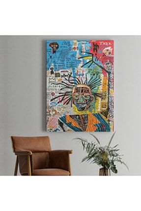 Jean Michel Basquiat Jazz King Kanvas Tablo, Jazz King Canvas Tablo 4964