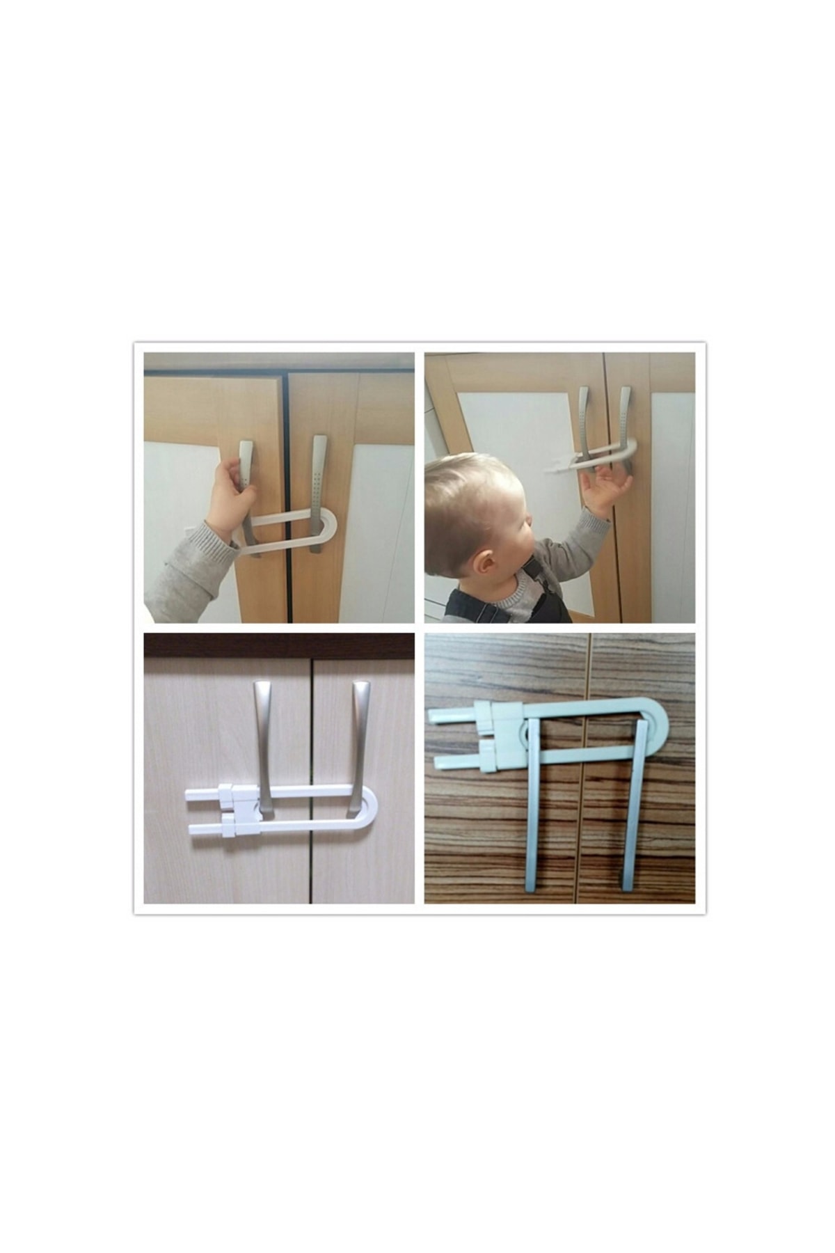 FırsatYeri Bebek Çocuk Güvenlik Raylı Dolap Kapağı Çekmece Kilidi Koruyucu Emniyet Aksesuarı 100% Güvenli fotoğrafı 3 (önizleme)