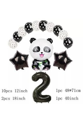 2 Yas Panda Folyo Balon Yeni Yas Set Happy PAND1001FLYSETK2.jpg