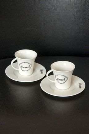 Kişiye Özel 2 Kişilik Kahve Fincan Takımı - Lavanta BPD1840