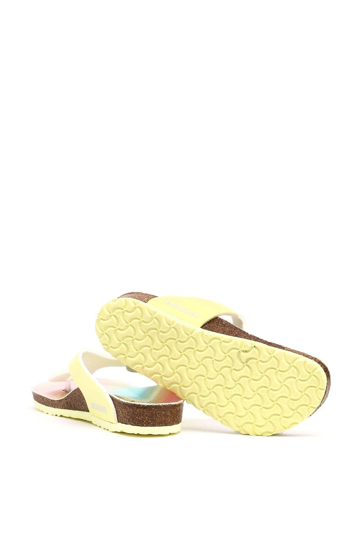دمپایی بیرکن استاک پسرانه چرم مصنوعی زرد مردانه زنانه راسته      کژوال/روزمره | Birkenstock 22S.AYK.SND.FRM.0003 - تصویر 3