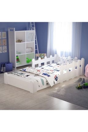 Montessori Karyola Beyaz 90x190 Yatak Uyumlu Oval Kesim Çocuk Yatağı-tlp-214 Tlp-214