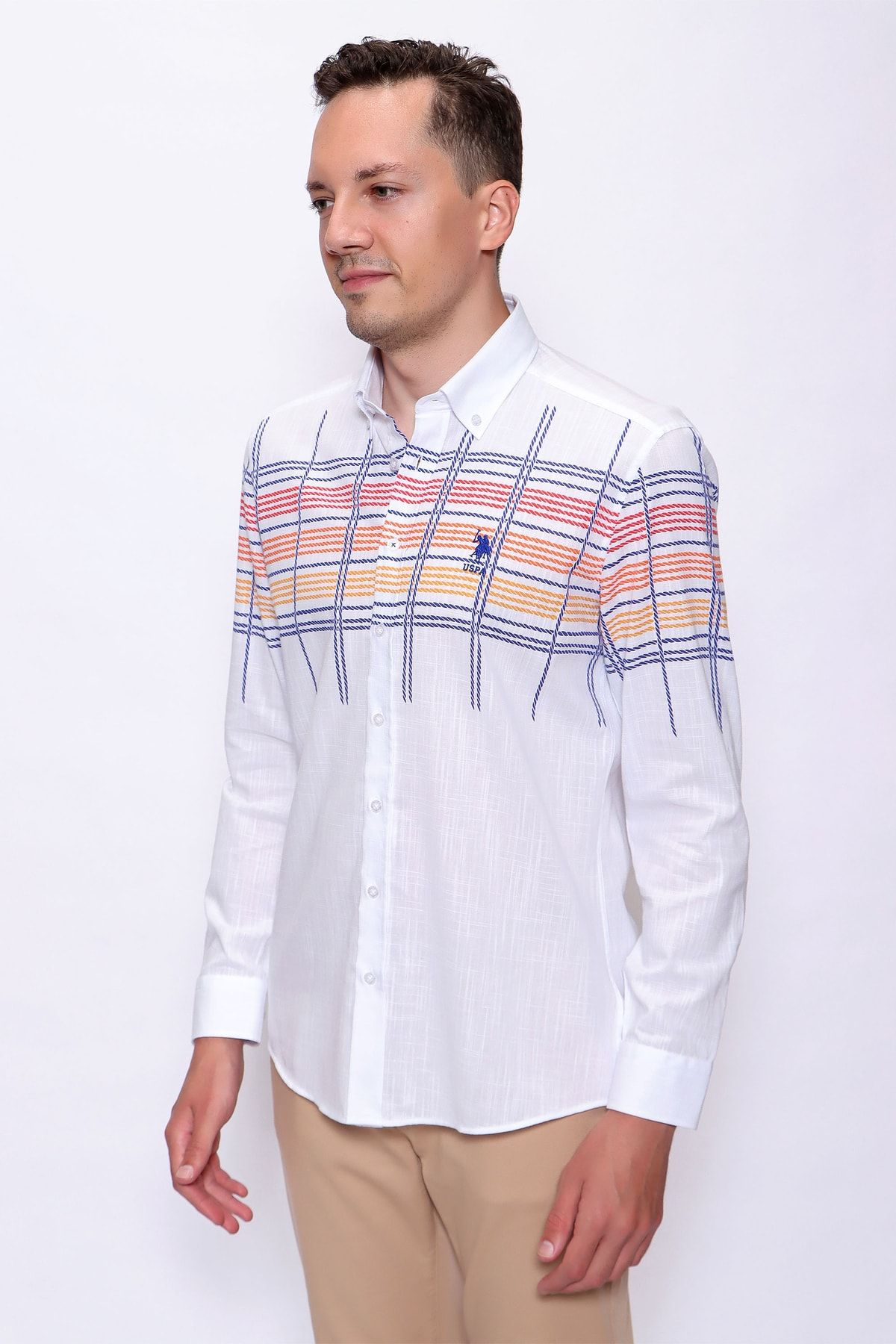 U.S. Polo Assn. Base. Polo Men s Slimfit Linen Shirt 1367222