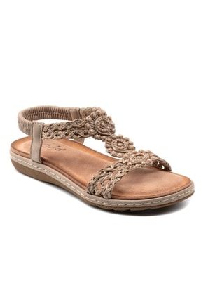 Kadın Taşlı Sandalet GJ22Y150-36
