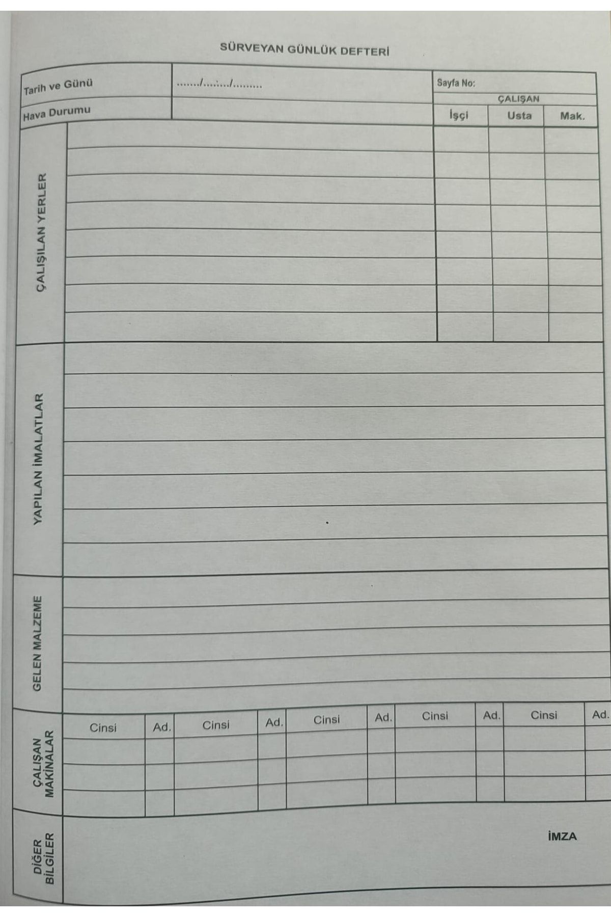 altıyıldız-Surveyan Diary Notebook with Autocopy 2