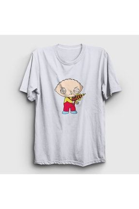 Unisex Beyaz Gun Stewie Griffin Family Guy T-shirt 300258tt