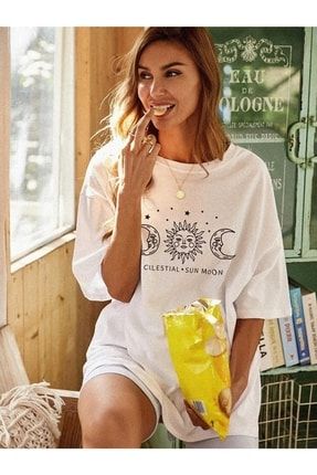Celestial Sun Moon Oversize T-shirt TYC00475740721