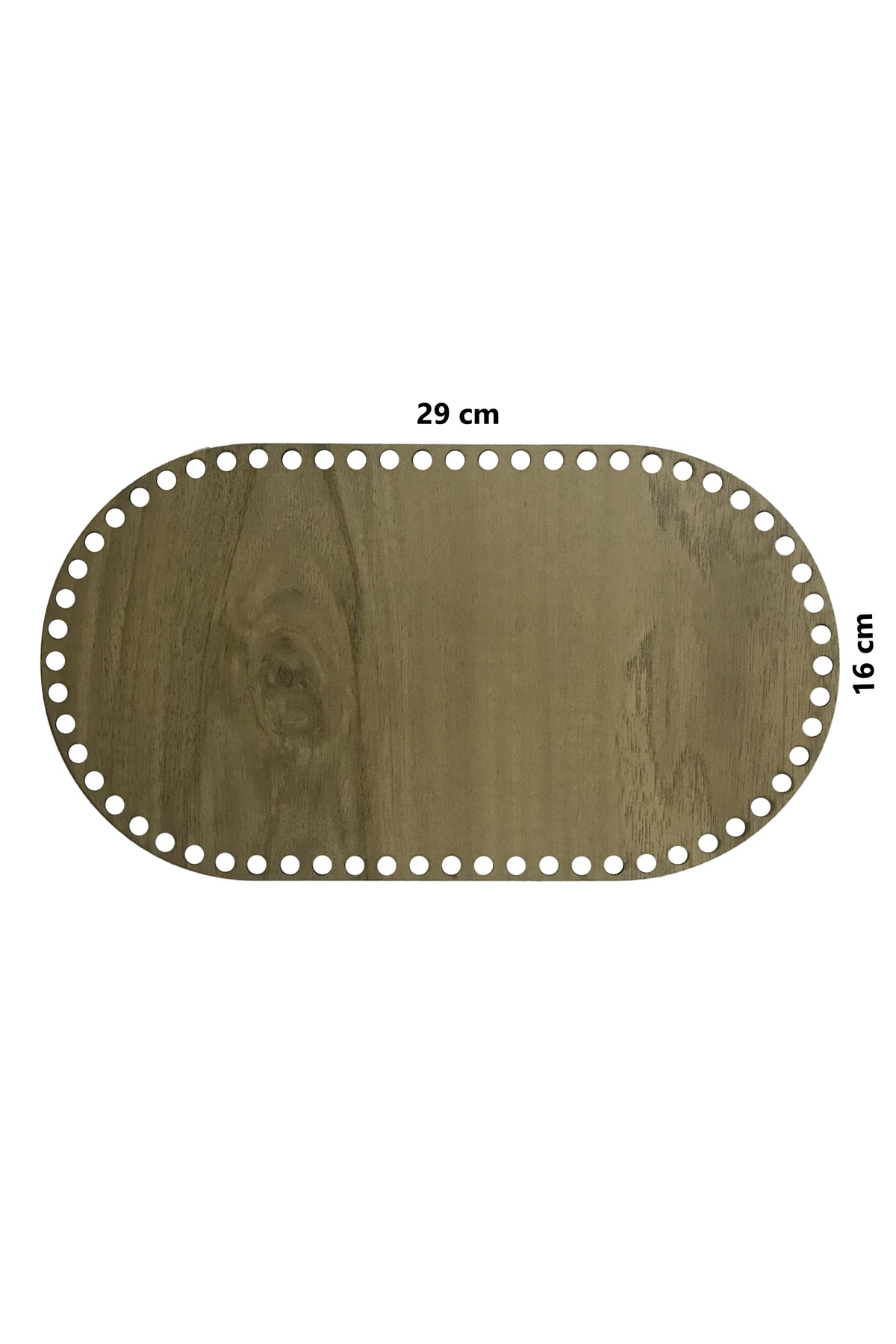 aladepo Ahşap Sepet Tepsi Tabanı 29x16 Cm Oval Açık Meşe Çift Yüz 3mm Mdf