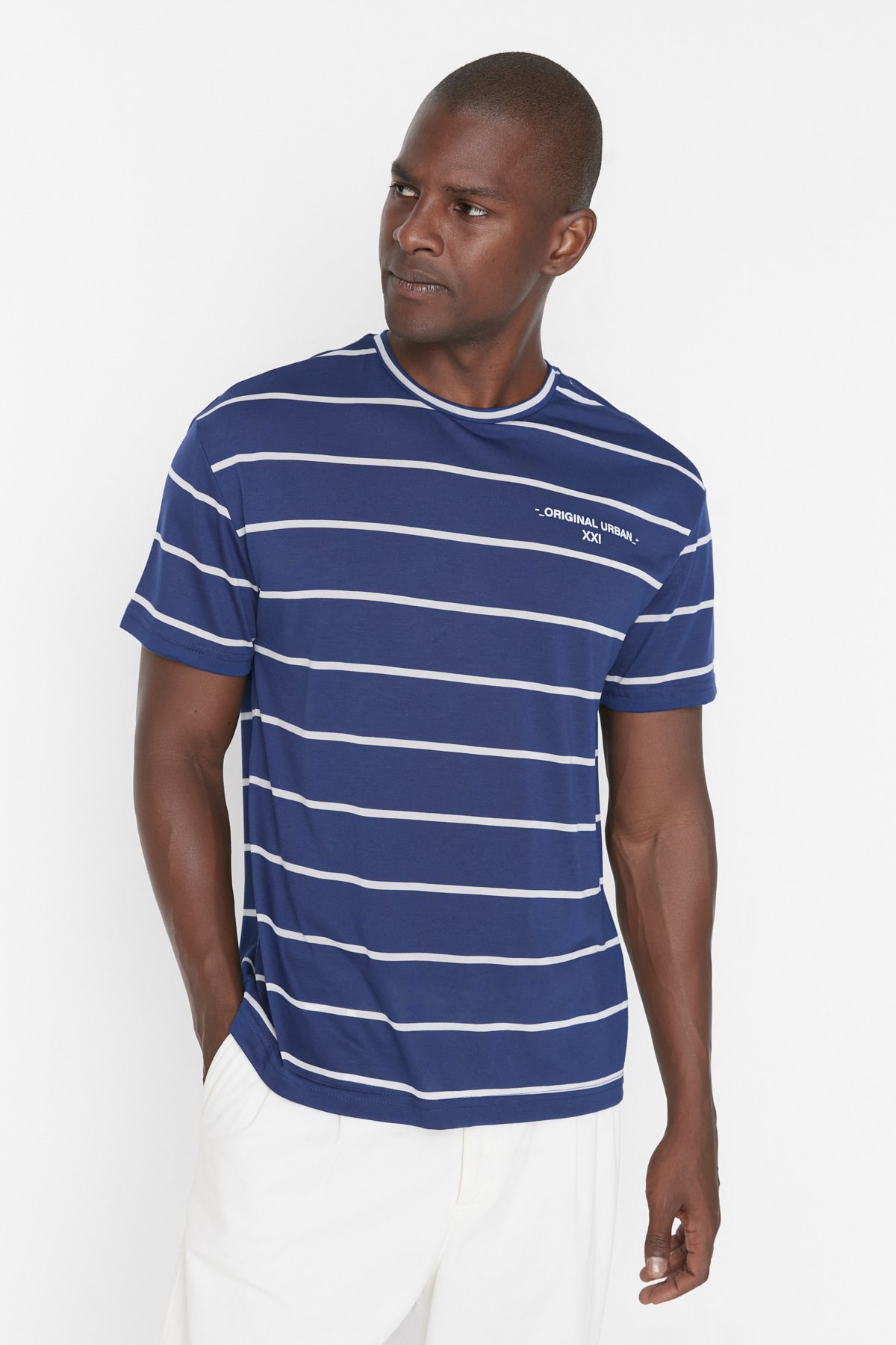 Trendyol Collection T-Shirt Dunkelblau Regular Fit