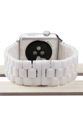 Metal Kordon/kayış Apple Watch Seri 6 40mm Akıllı Saat Beyaz TYC00461853166