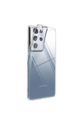 Samsung Galaxy S21 Ultra 5g Kılıf Lüks Korumalı Silikon Şeffaf+tam Kapatan Nano Ekran Koruyucu SKU: 381124