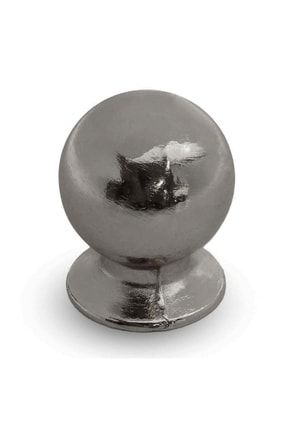 Misket Düğme Çekmece Dolap Kapak Kulpu Kulbu Füme Metal Kulp 19967-003