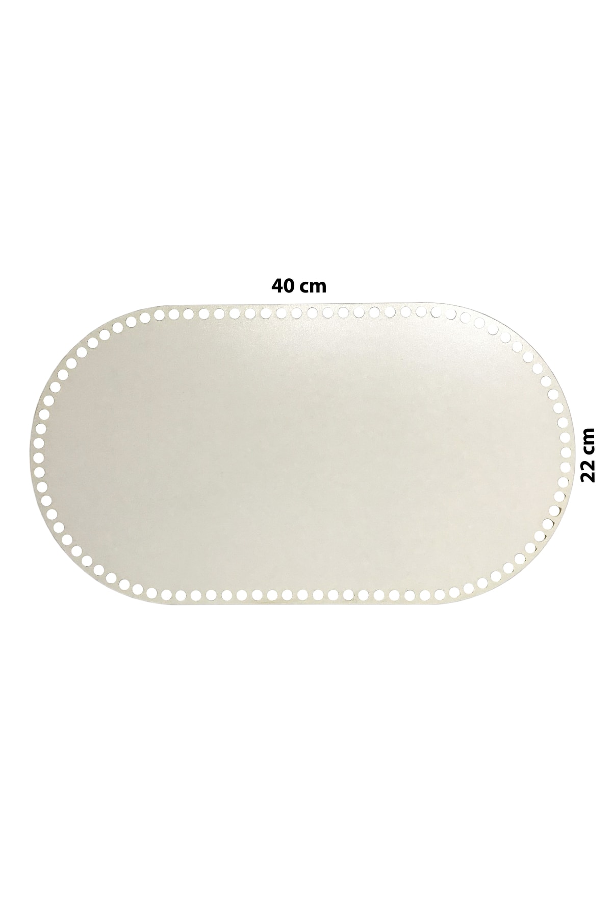 aladepo Ahşap Sepet Tepsi Tabanı 40x22 Cm Oval Beyaz Çift Yüz 3mm Mdf