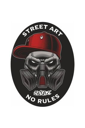 Street Art No Rules 14x11 Cm Motorsiklet Kask Laptop Ve Oto Sticker str12342