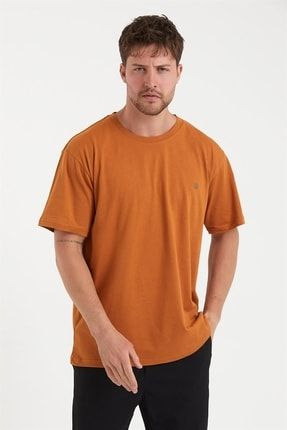 Hardal Renk Rahat Kalıp Erkek T-shirt JCK1000