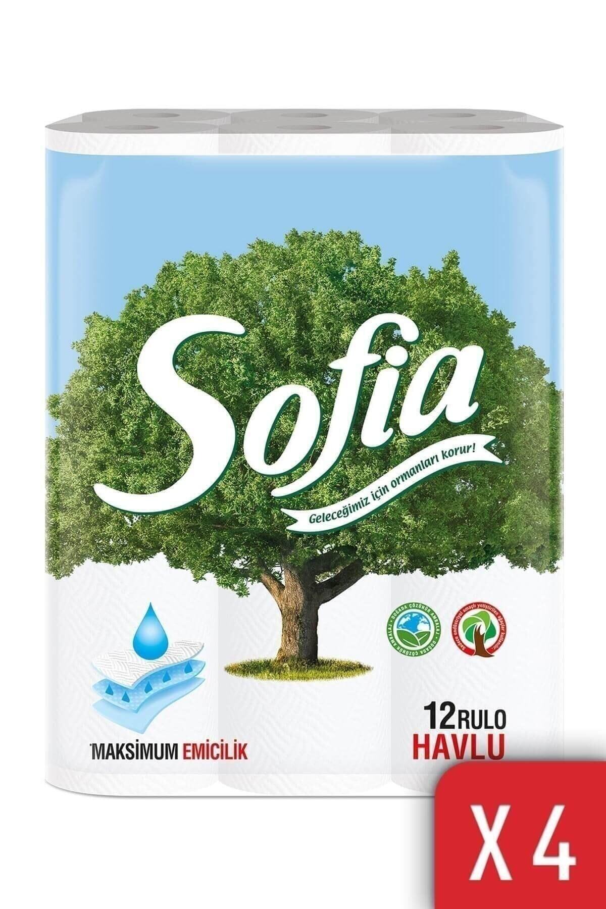 Sofia Mutfak Kağıt Havlusu 12'li 4'lü Paket