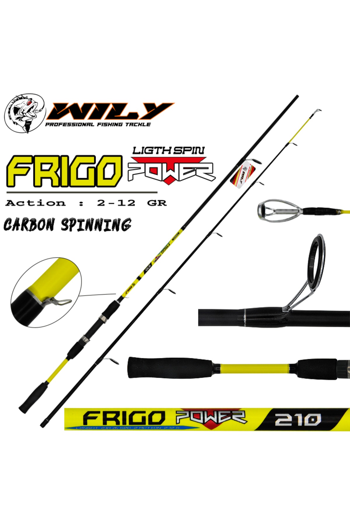 Wily Frigo Power Light Spin Kamış 225 Cm 2 - 12 Gr