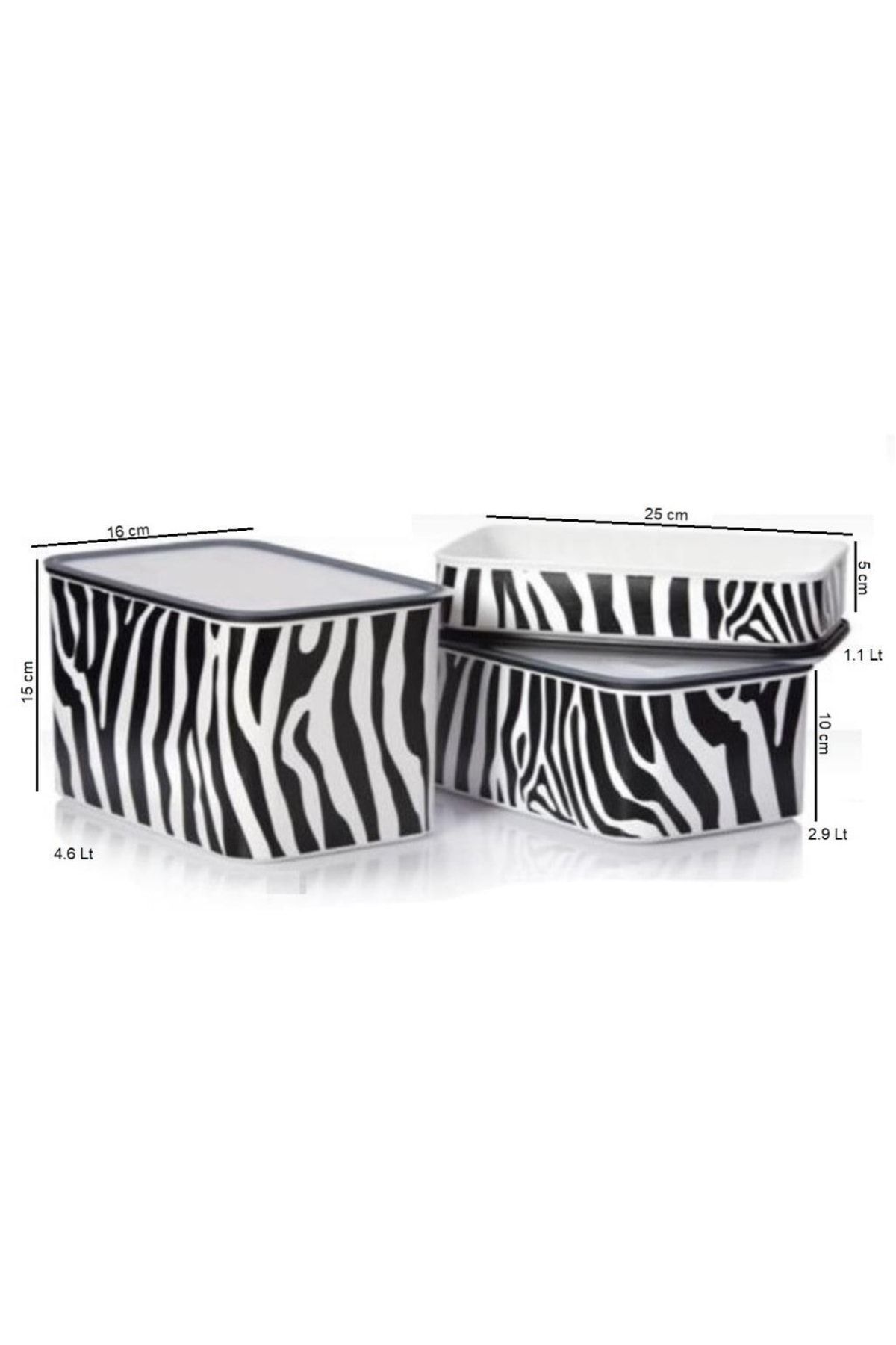 Tupperware-Water Zebra Set of 3 - Storage Container with Tight Lid Hsgl 2