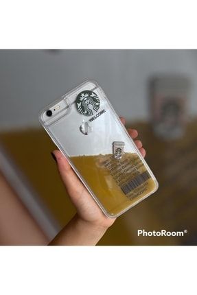 Iphone Starbucks Latte 6 Plus-7 Plus- 8 Plus Sütlü Kahve Temalı Sulu Hareketli Kılıf MOON678PLUS