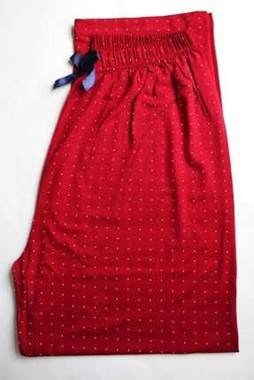 Kırmızı Puanlı Büyük Beden Pijama Altı BATTAL BOY 3