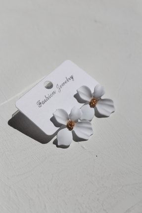 Clay Çiçek Küpe Beyaz | 3cm AKKP-0005