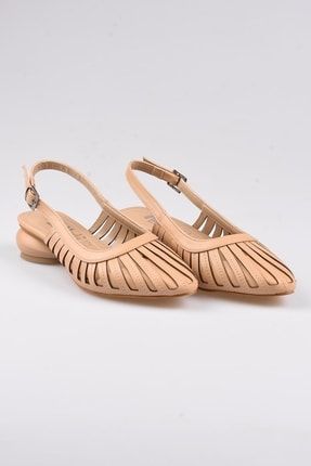 Pm225 K1930 Kafesli Kısa Topuklu Kadın Spor Klasik Babet Tarz Topuklu Ayakkabı B21Y.TPK081