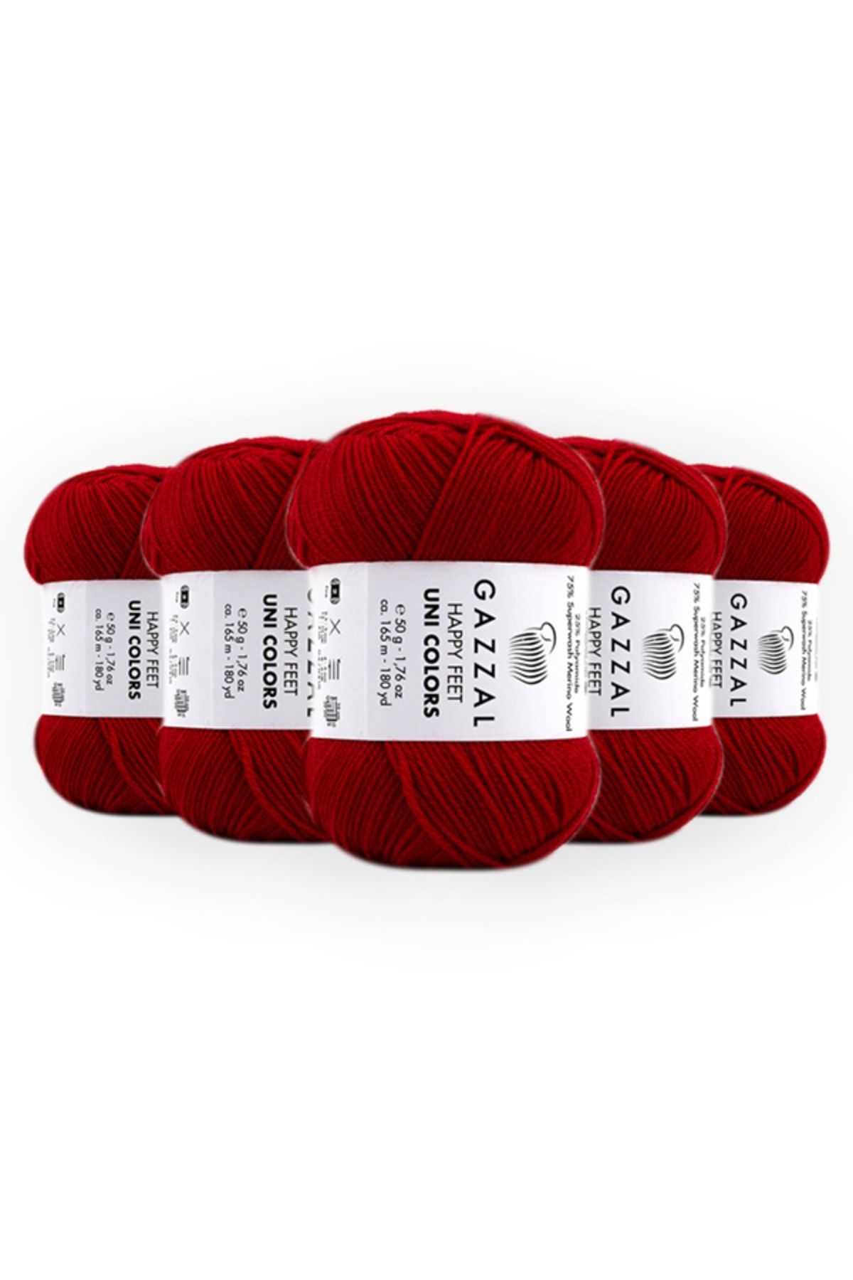 Gazzal Happy Feet Unicorn 50 gr 5 Pack 75 Wool Blend Hand