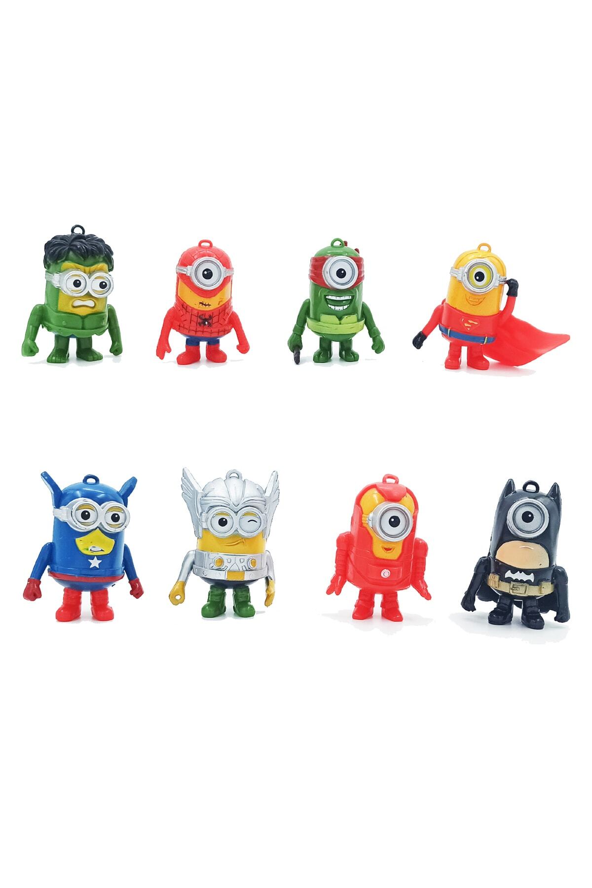 PopŞeker-Minion Set 8-Piece Toy Avengers Super Heroes Minion Set 1