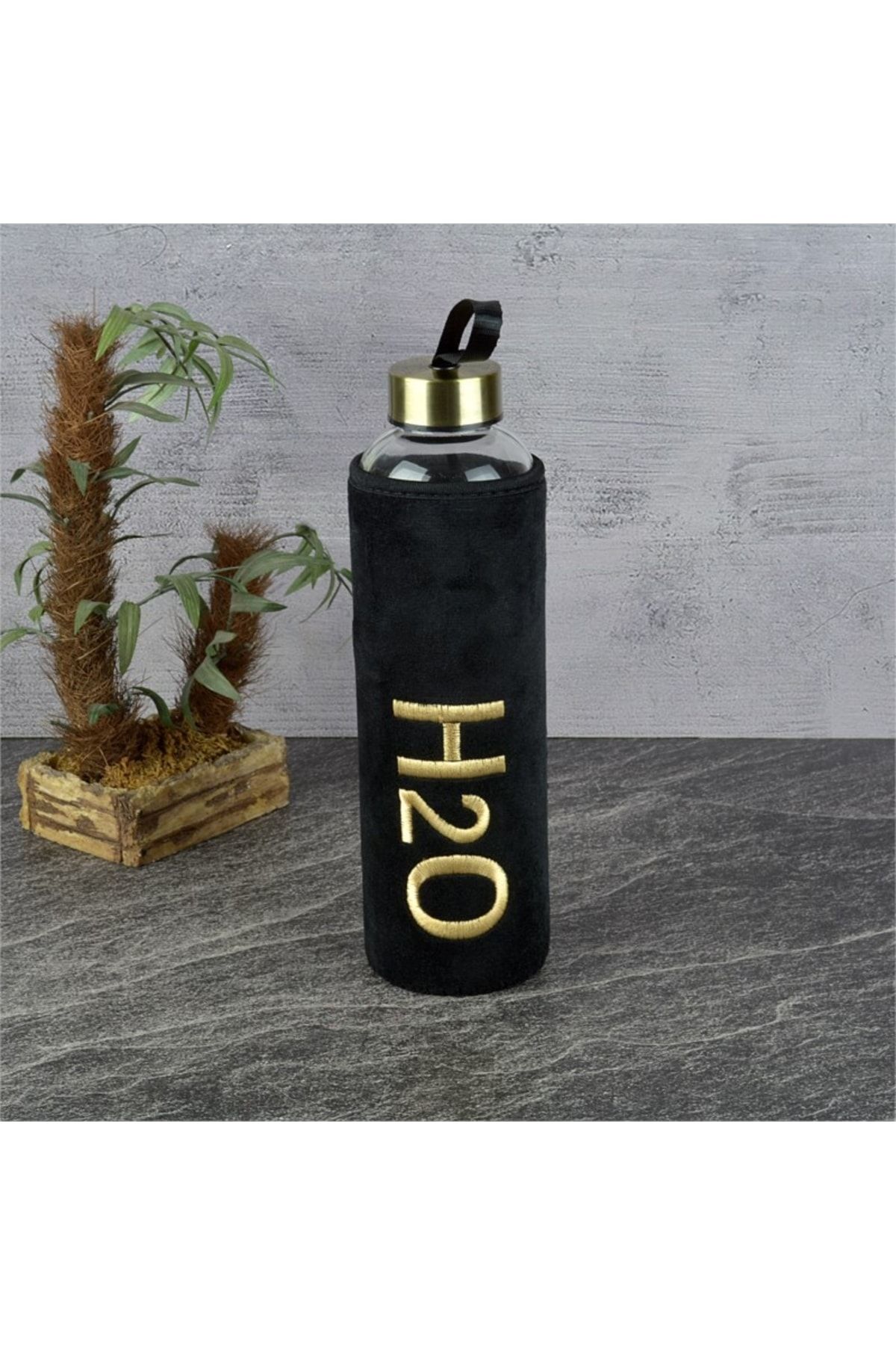 H2o Kılıflı Cam Matara 600ml.