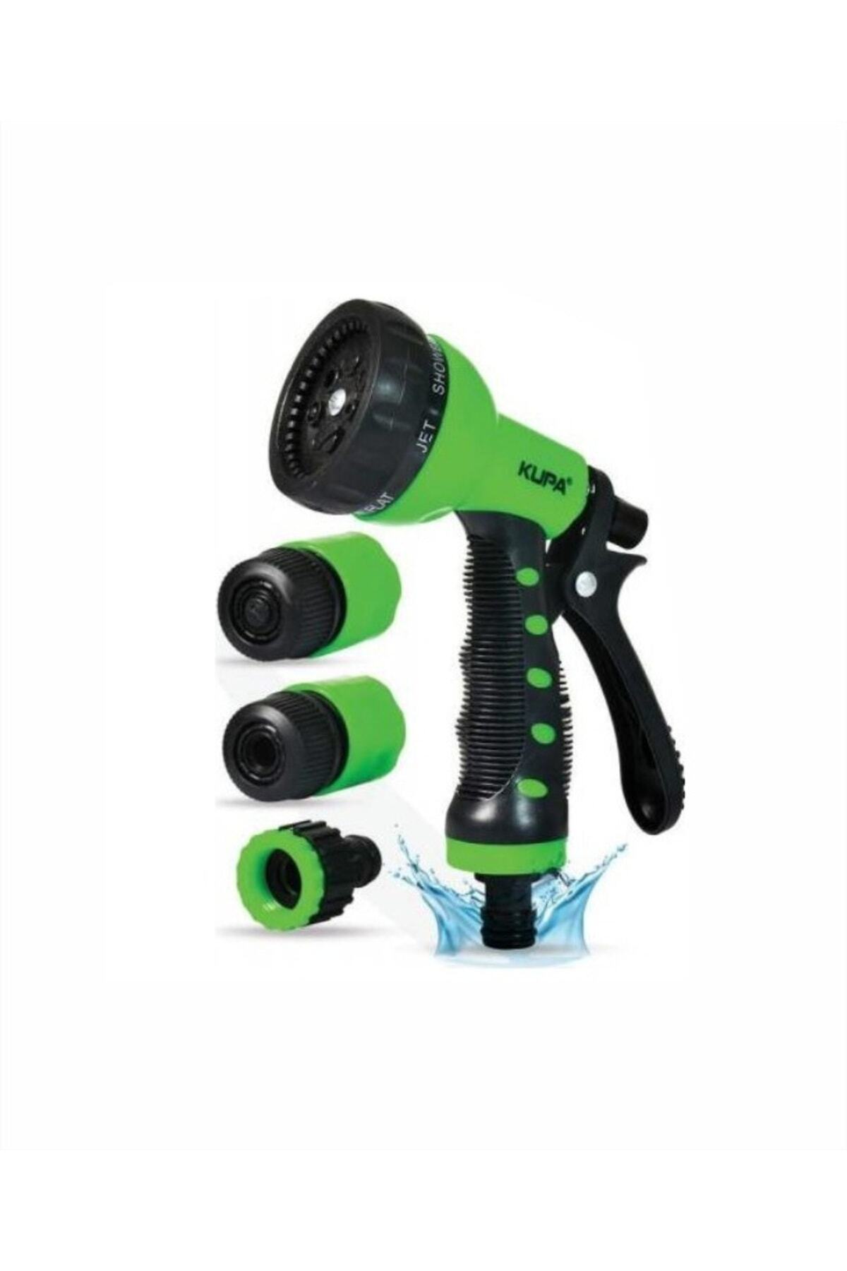 New Garden 1/2 Örgülü Bahçe Hortumu 40 Mt + Otomatik 7 Fonksiyonlu Bahçe Sulama Tabancası Seti 2