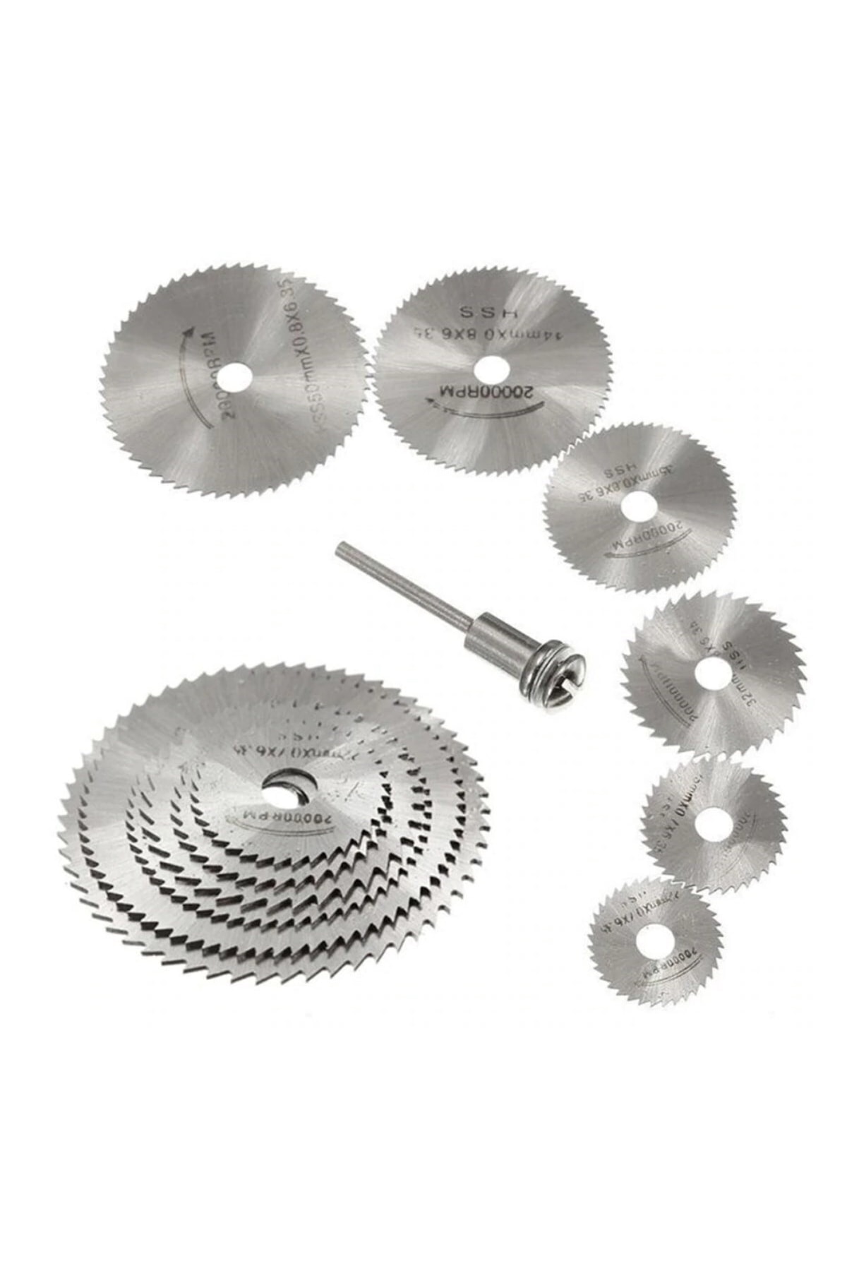 Buffer Metal 6 Parça Mini Matkap Ucu Ahşap Kesme Yuvarlak Çelik Bıçak Disk Testere Seti Kiti