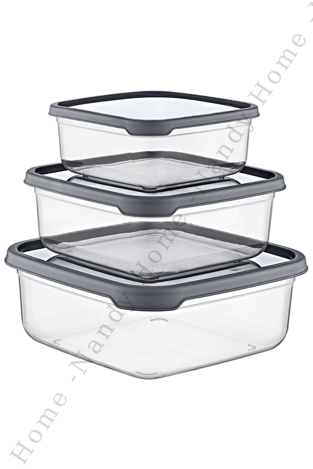 Nandy Home-Set of 3 Embox Square Food Container, Food Storage Container 2