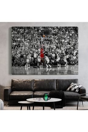 Michael Jordan Maç Sonu Şutu Kanvas Tablo, Chicago Bulls Nba ( Üç Parça ) 5088