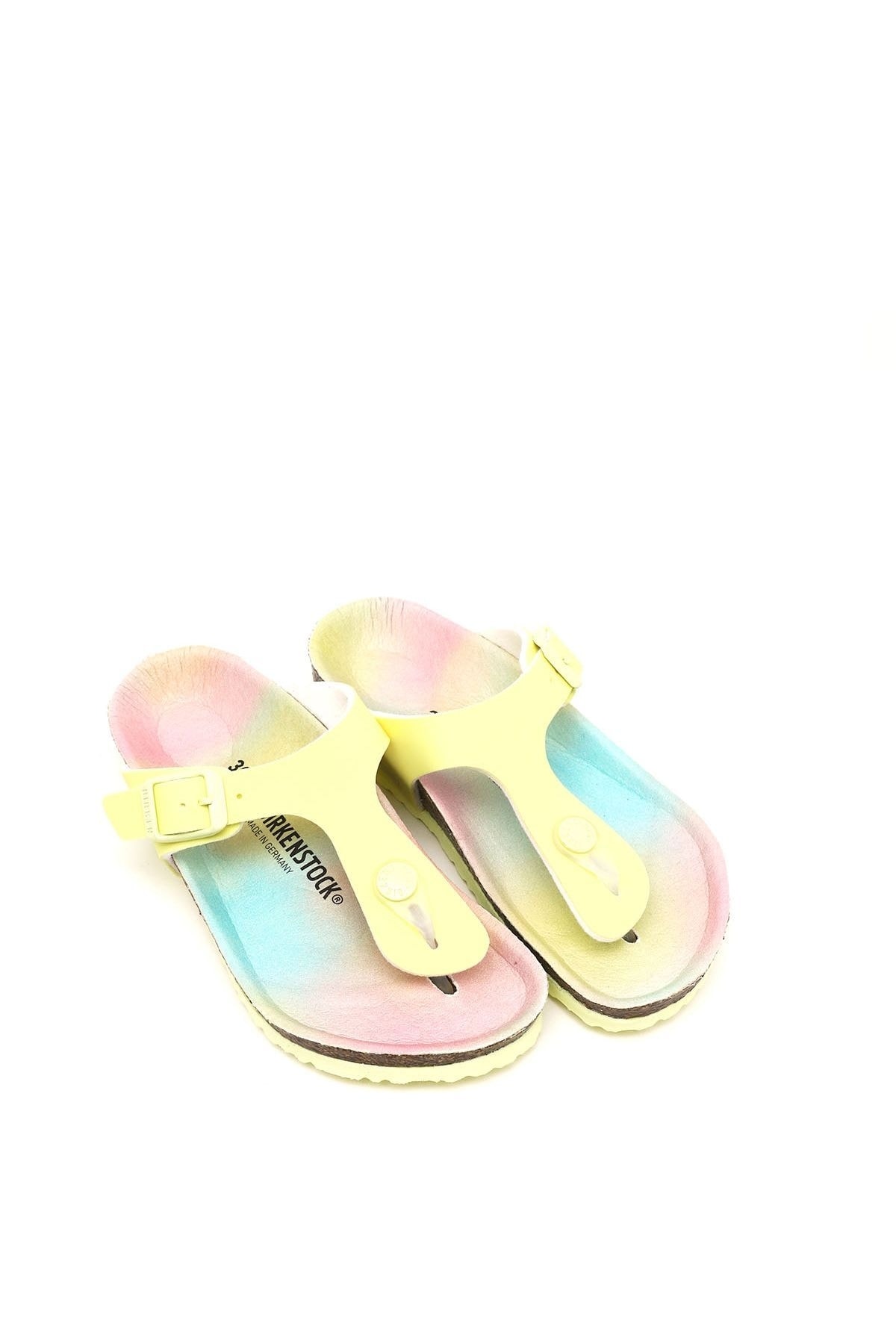 دمپایی بیرکن استاک پسرانه چرم مصنوعی زرد مردانه زنانه راسته      کژوال/روزمره | Birkenstock 22S.AYK.SND.FRM.0003 - تصویر 4