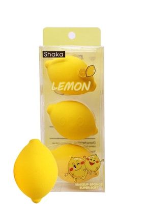 3 'lü Limon Meyve Şekilli Profesyonel Makyaj Süngeri No:50a S307-00040