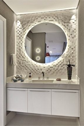 Ledli Oval Banyo/wc/makyaj Aynası 60cm Çap 611