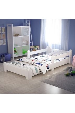 Montessori Karyola Beyaz 90x190 Yatak Uyumlu Oval Kesim Çocuk Yatağı Tlp-115 TLP115