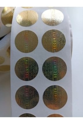 Hologram Etiket Gold Altın Yaldız Securıty Baskılı 150 Adet HOLODRAMGOLD150
