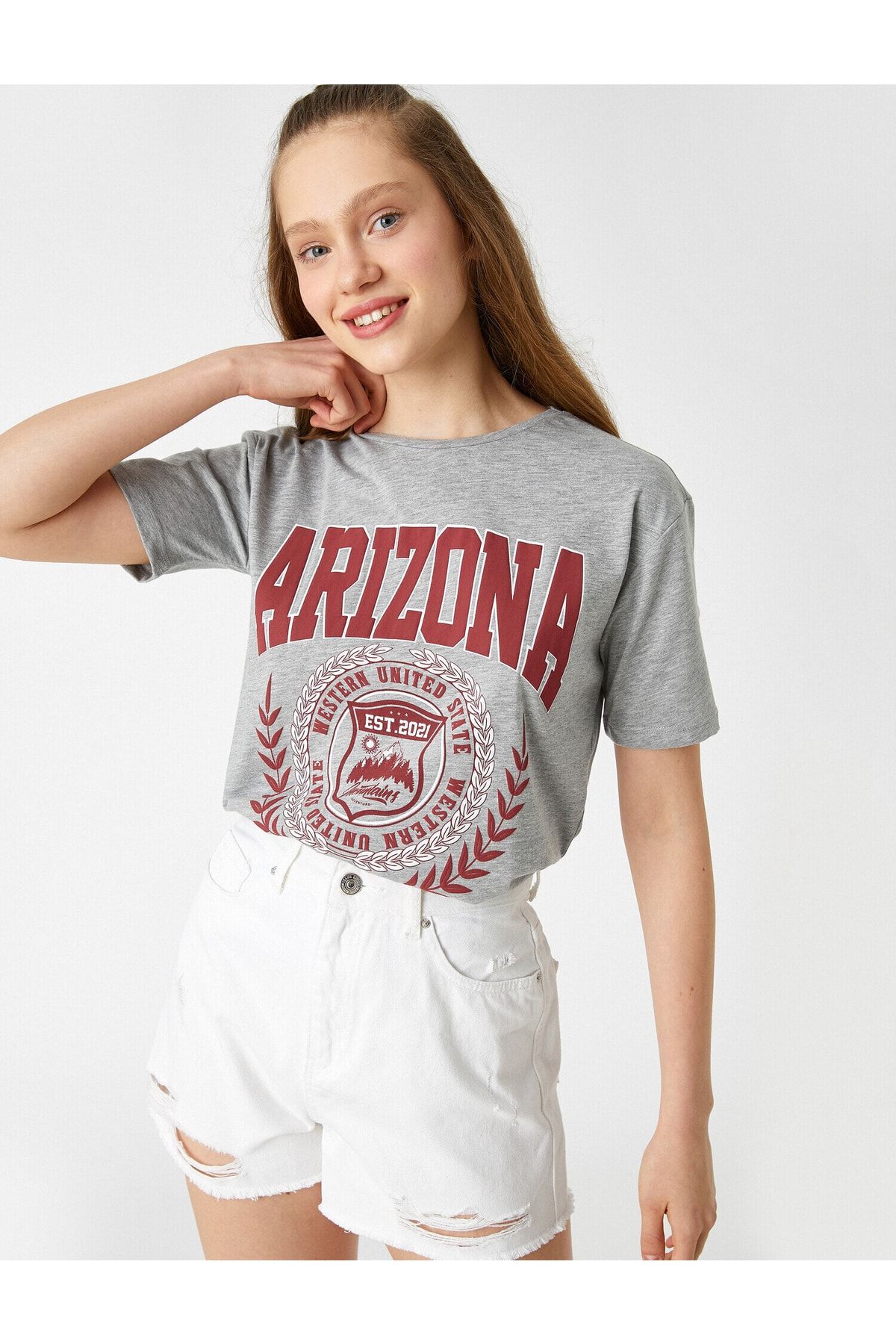 Koton T-Shirt Grau Oversized NZ6541