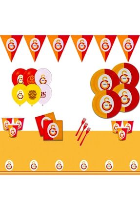 Galatasaray Doğum Günü Parti Malzemeleri Süsleri Seti 16 Kişilik gs5