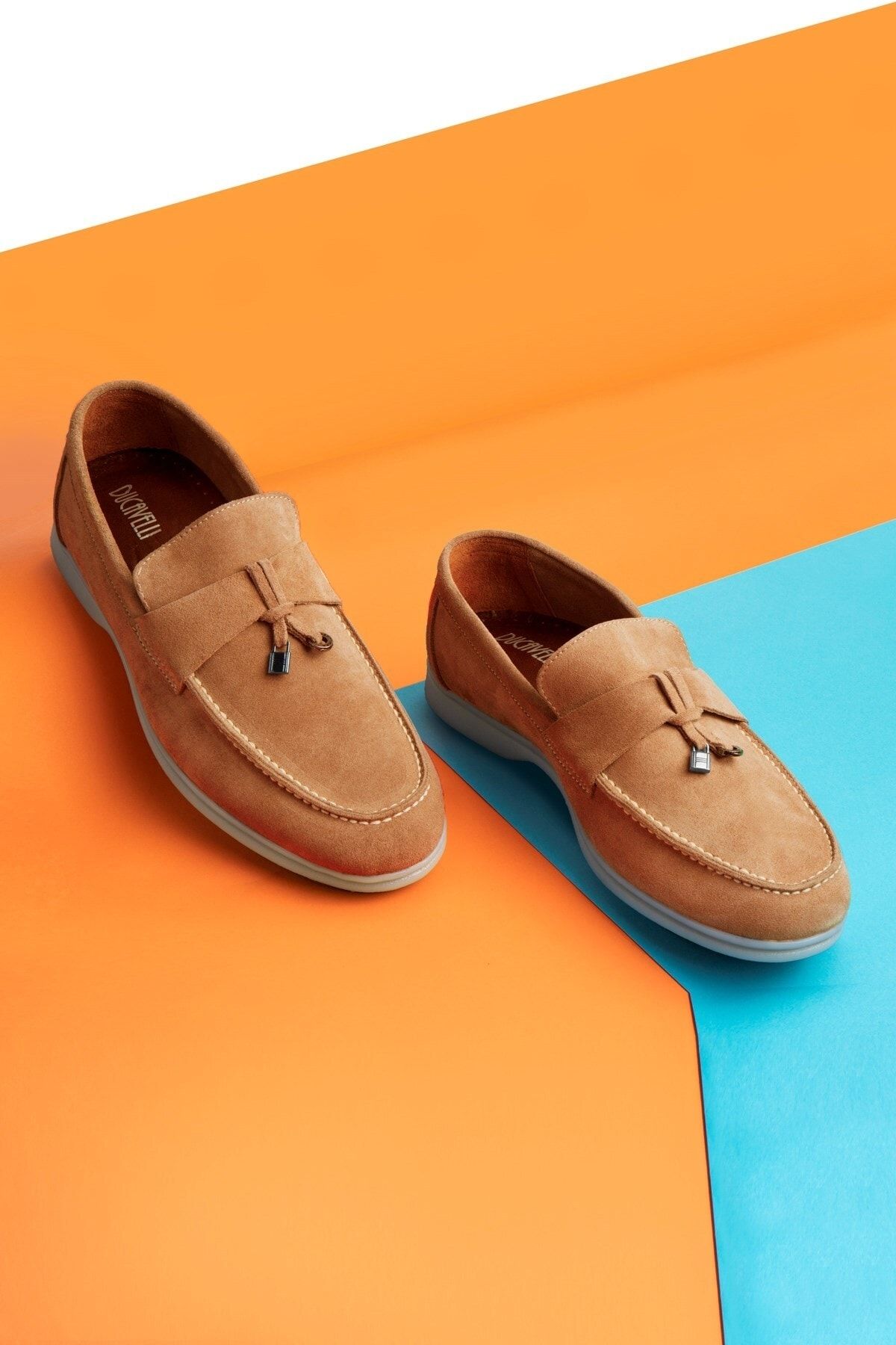 Ducavelli-Cerrar Wildleder Echtleder Herren Freizeitschuhe Loafer Schuhe Hellbraun 4