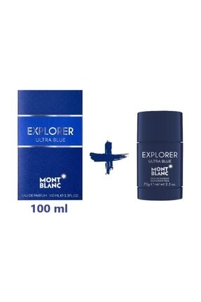 Mont Blanc Explorer Ultra Blue Edp Erkek Parfüm 100 Ml+ Stick Deodorant Erkek 75gr MBEUB2DS