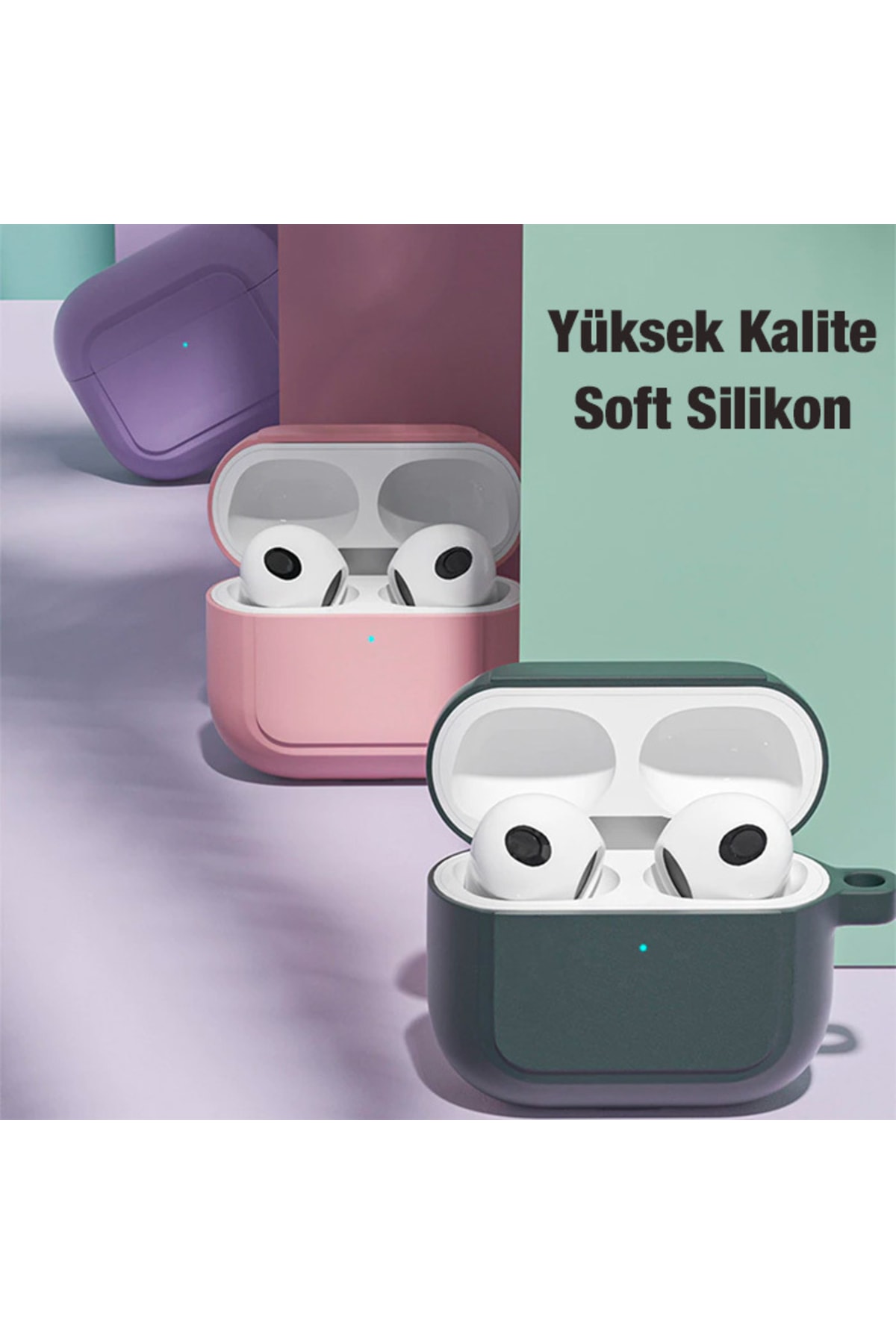 3  Kancalı Ultra Ince Silikon Kulaklık Kılıfı 3