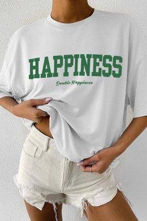 Unisex Happiness Oversize Thsirt Happiness grimyHAPPİNESS