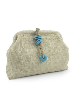 Blue Feel Bej Clutch Kadın El Çantası-nerry Atelier nerry-001