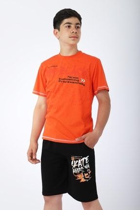 Erkek Çocuk Tshirt Şort Yazlık Takım Kay Kay Baskılı YT.0004