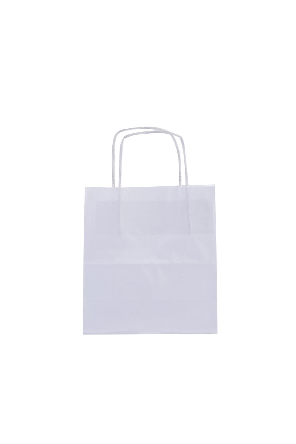 14Süs Pungă De Hârtie Albă Cu Mâner Răsucit 20x10x22 25 Buc - One Size