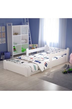 Montessori Karyola Beyaz 90x190 Yatak Uyumlu Oval Kesim Çocuk Yatağı-tlp-215 Tlp-215