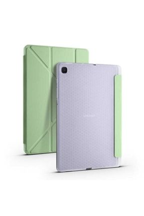 Samsung Galaxy Tab S6 Lite P610 Ile Uyumlu 10.4 Inç Tri Folding Tablet Kılıfı Açık Yeşil SKU: 377490