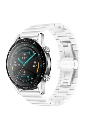 Samsung Galaxy Watch 42mm 20mm Metal Kordon Beyaz SKU: 380217